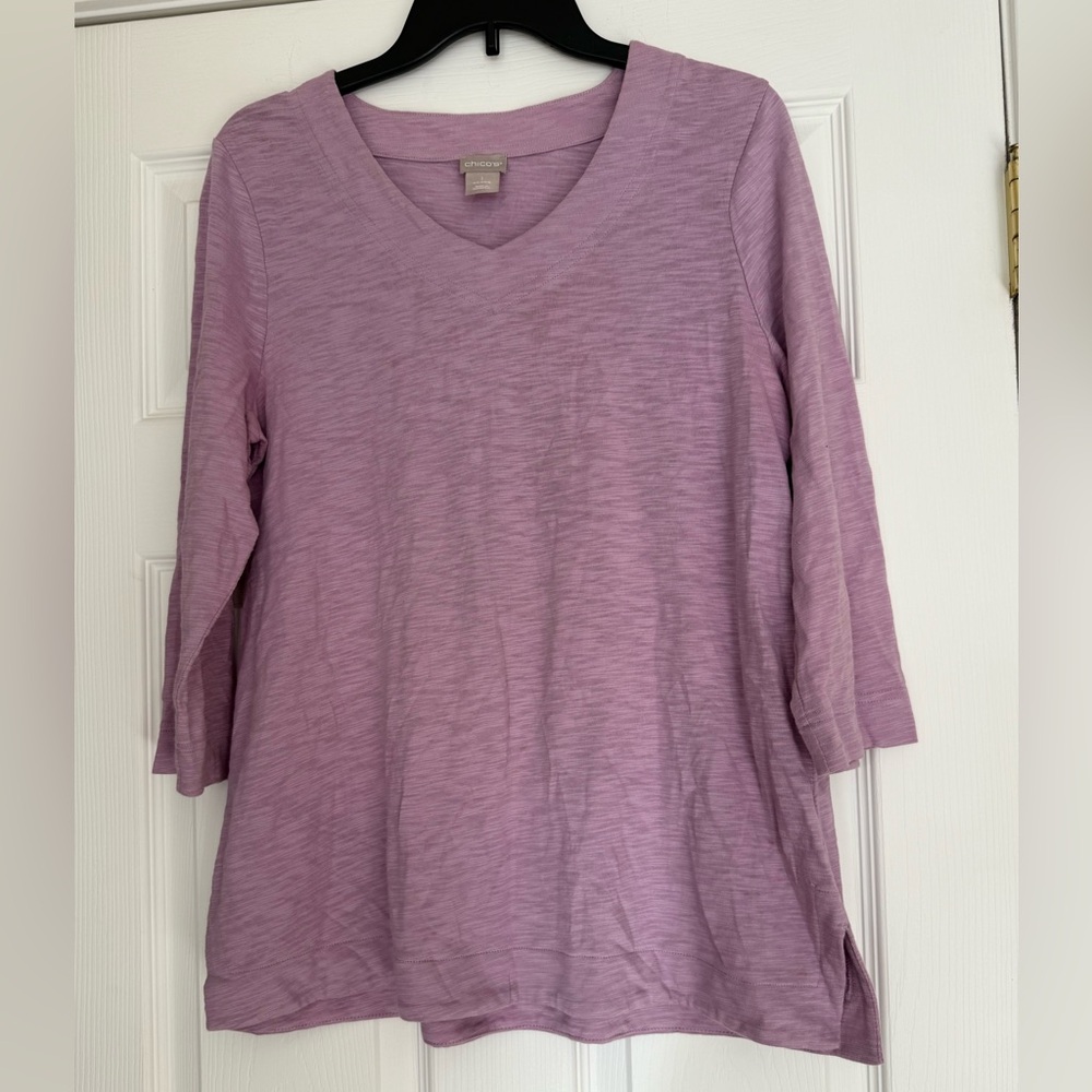 Chico's Soft Purple V-Neck Tunic
